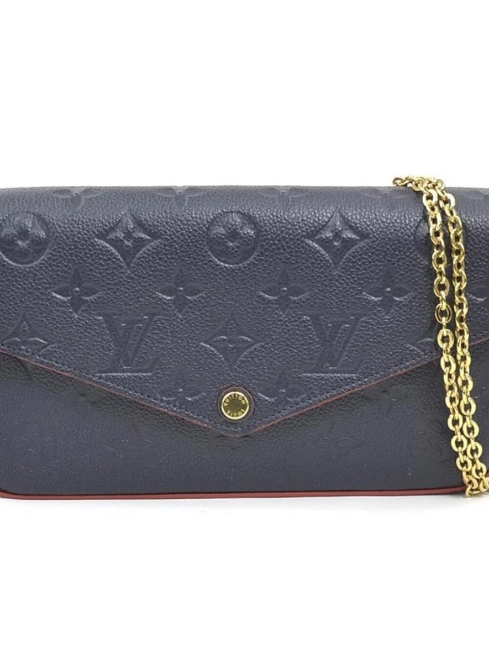 LOUIS VUITTON Pochette Felicie Crossbody Bag Chain Wallet